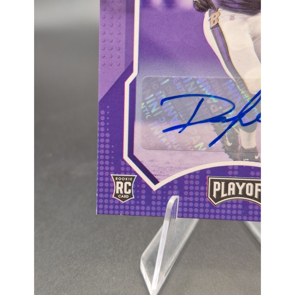 2021 Panini Playoff Odafe Oweh #255 Red Zone Autograph (RC) Baltimore Ravens - Picture 6 of 10